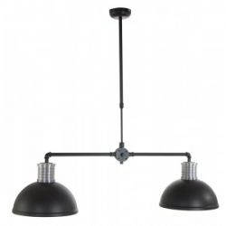 Hanglamp Industrieel Brooklyn Duo Zwart
