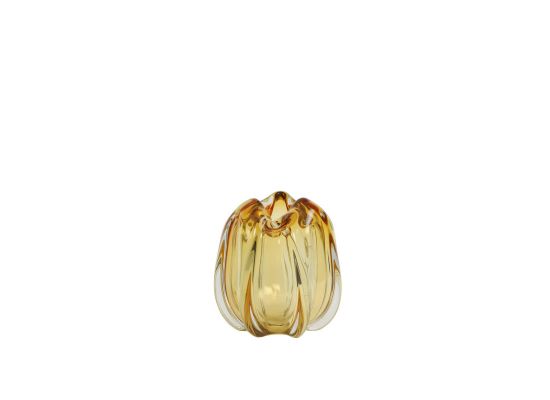 Vaas Murela glas amber rond 14,5cm