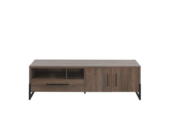 Tv-meubel Sparcia houtstructuur dark almond decor