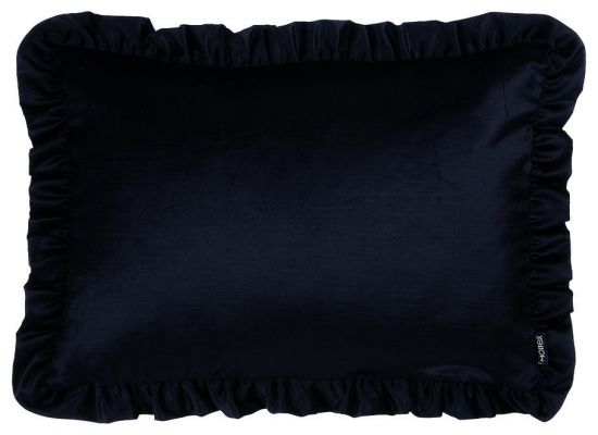Ruffle cushion AUP Black 50x60