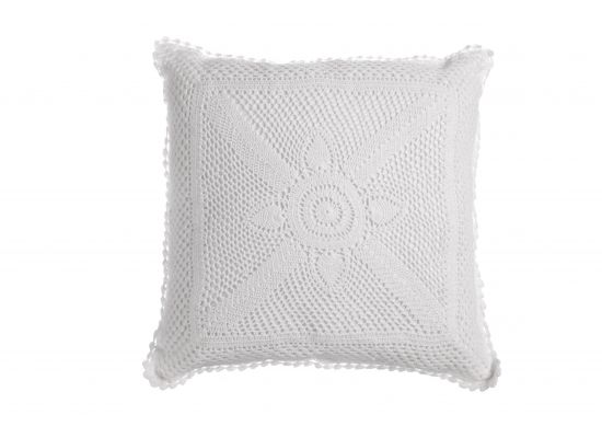 KA Pretty Crochet White 45x45