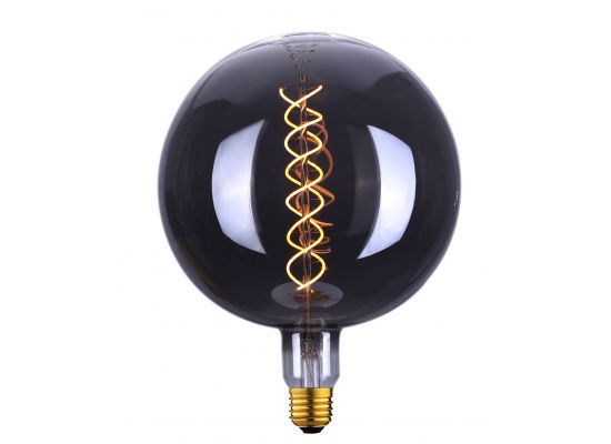 E27 LED filamentlamp - globe 200 - 4W dimbaar - smoke